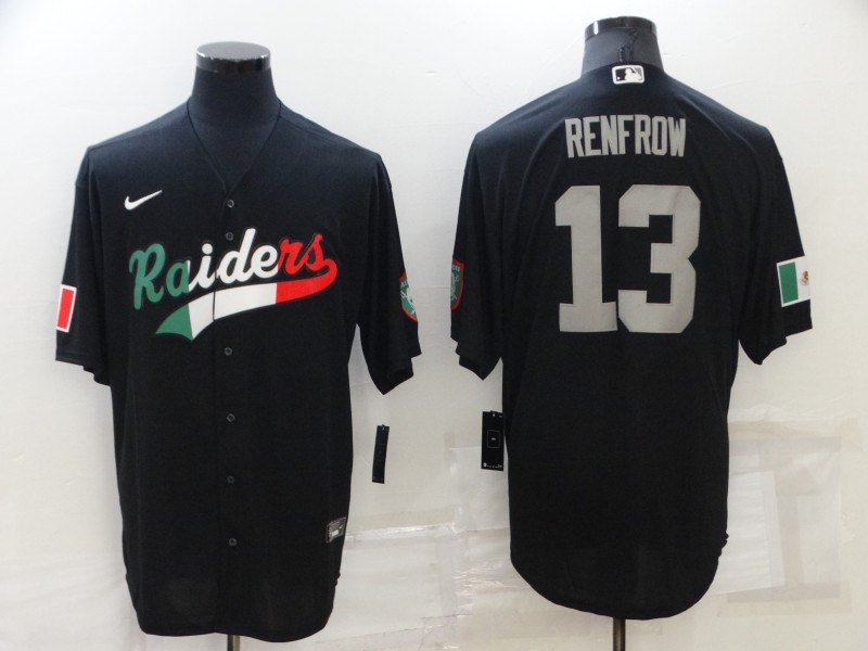 Men's Las Vegas Raiders #13 Hunter Renfrow Black Mexico Stitched Jersey Men's Las Vegas Raiders #13 Hunter Renfrow Black Mexico Stitched Jersey